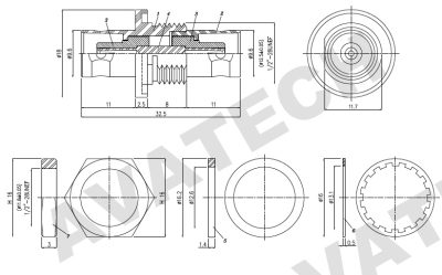 BNC Jack To BNC Jack Adapter With Isolation Ring