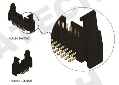 Box Header 2.54mm RA Type with Latch Eject