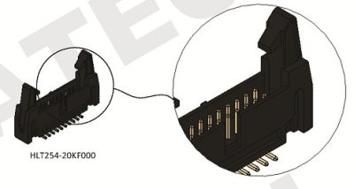 Box Header 2.54mm SMT Type with Latch Eject