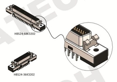 Half Pitch Ribbon ST Type Receptacle
