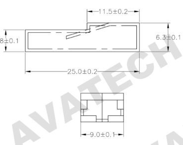 Postive Lock Housing Receptacle 6.35mm