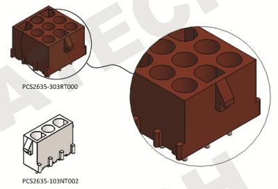 Power Supply Connector 6.35mm Male Pin 180˚ PCB Type Receptacle Housing Power Supply Connector 6.35mm Male Pin 180˚ PCB Type Receptacle Housing