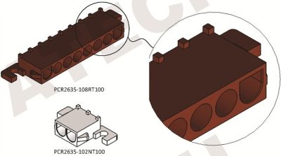 Power Supply Connector 6.35mm Receptacle 90˚ PCB Type With Ear Power Supply Connector 6.35mm Receptacle 90˚ PCB Type With Ear