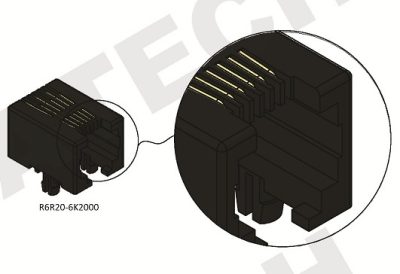 RJ11 6P6C Jack Side Entry