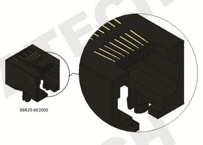 RJ45 8P8C Jack Side Entry